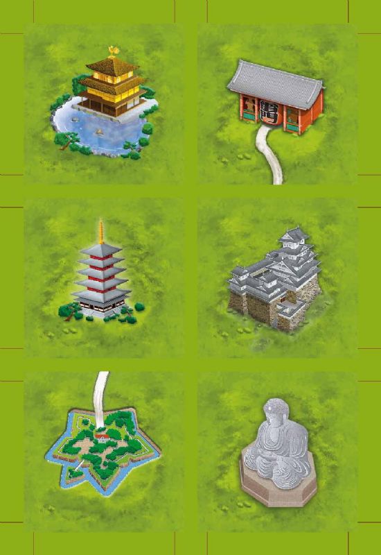 Carcassonne Japanese Monasteries mini expansion